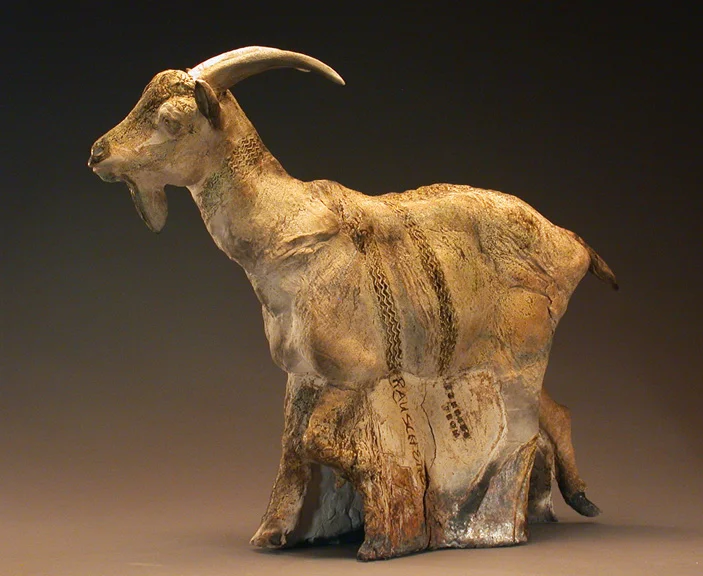 Pamela Ferrari サイン入 大型陶器 馬 彫刻 アート作品 Pamela Ferrari サイン入 大型陶器 馬 彫刻 アート作品
